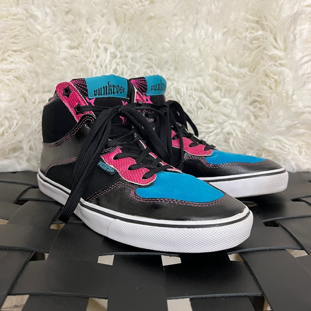 Y2K Black/Blue/Pink High Top Sneakers